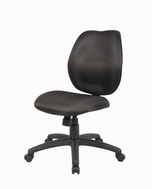 Boss Office Products Ergonomic Fabric Mid-Back Task Office Chair Without Arms, Black - Image 2