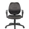 Boss Office Products Contour Back Task Chair With Loop Arms, Black