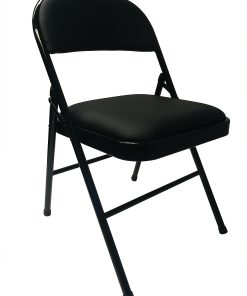Realspace® Metal Folding Chair, Black