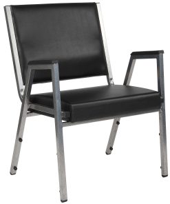 Flash Furniture HERCULES Bariatric Medical Reception Arm Chair With Antimicrobial Protection, Black 2
