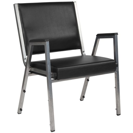 Flash Furniture HERCULES Bariatric Medical Reception Arm Chair With Antimicrobial Protection, Black - Image 2