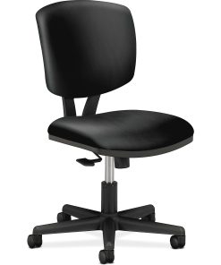 HON® Volt 5703 Bonded Leather Low-Back Chair, Black 2