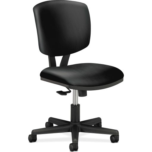 HON® Volt 5703 Bonded Leather Low-Back Chair, Black - Image 2