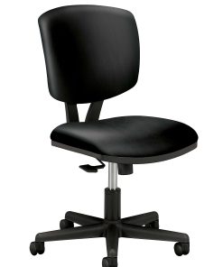 HON® Volt 5703 Bonded Leather Low-Back Chair, Black