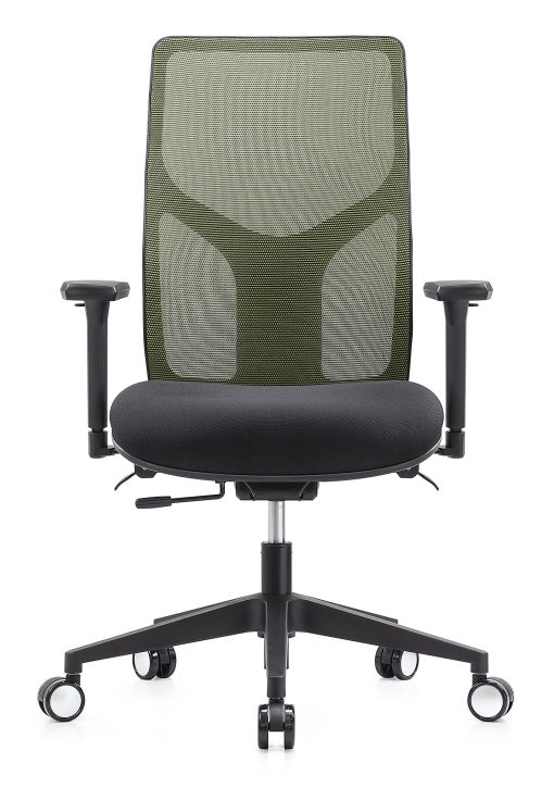 WorkPro® 4000 Series Multifunction Ergonomic Mesh/Fabric High-Back Executive Chair, Olive Green/Black, BIFMA Compliant - Image 2