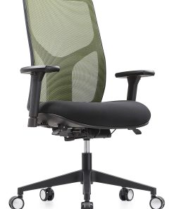 WorkPro® 4000 Series Multifunction Ergonomic Mesh/Fabric High-Back Executive Chair, Olive Green/Black, BIFMA Compliant