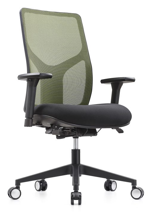 WorkPro® 4000 Series Multifunction Ergonomic Mesh/Fabric High-Back Executive Chair, Olive Green/Black, BIFMA Compliant