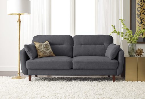 Serta® Sierra Collection Loveseat, Slate Gray/Chestnut