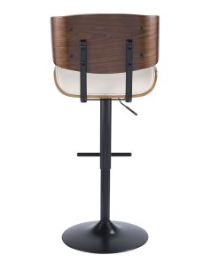 LumiSource Lombardi Bar Stool, Black/Cream 2