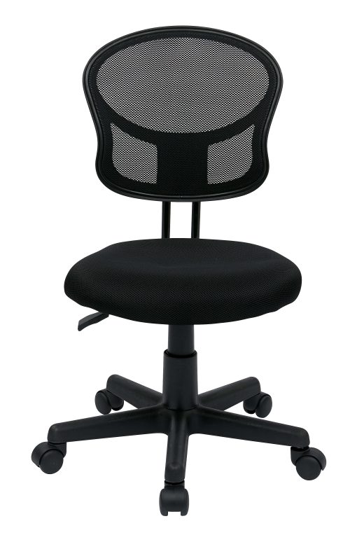 Office Star™ Mesh Mid-Back Task Chair, Black - Image 2