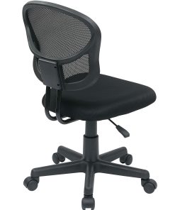 Office Star™ Mesh Mid-Back Task Chair, Black