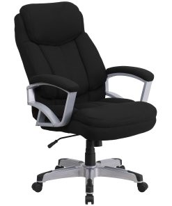 Flash Furniture HERCULES Big & Tall Ergonomic Fabric High-Back Swivel Office Chair, Black/Silver 2