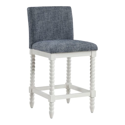 Office Star Kaylee Counter Height Spindle Counter Stool, Indigo/Antique White