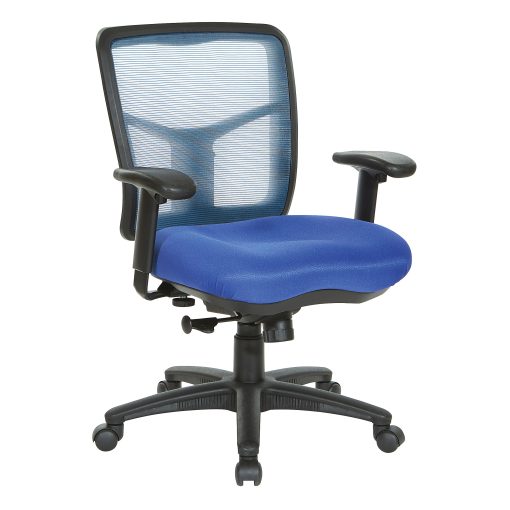 Office Star™ Pro-Line II® Air Mist Ergonomic Mesh Mid-Back Manager Chair, Blue - Image 2