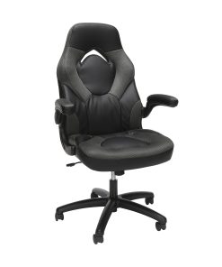 Respawn Racing Style Ergonomic Bonded Leather Computer Gaming Chair, Gray