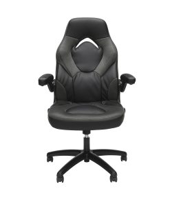 Respawn Racing Style Ergonomic Bonded Leather Computer Gaming Chair, Gray 2