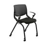 HON® Motivate Nesting/Stacking Flex-Back Chair, Black