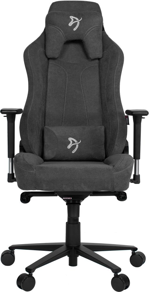 Arozzi Vernazza Premium Ergonomic Fabric High-Back Gaming Chair, Dark Gray/Black - Image 2