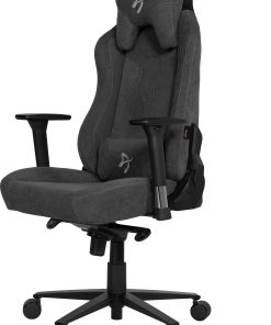 Arozzi Vernazza Premium Ergonomic Fabric High-Back Gaming Chair, Dark Gray/Black