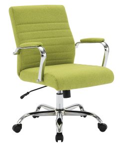 Office Star Ergonomic Fabric Mid-Back Office Task Chair, Basil