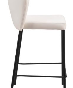 Zuo Linz Counter-Height Stools, Cream, Set Of 2 Stools 2