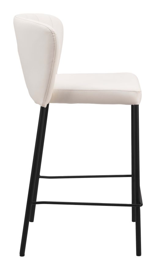 Zuo Linz Counter-Height Stools, Cream, Set Of 2 Stools - Image 2