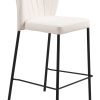 National Public Seating Vinyl-Padded Stool With Back, 18″H, Gray 3