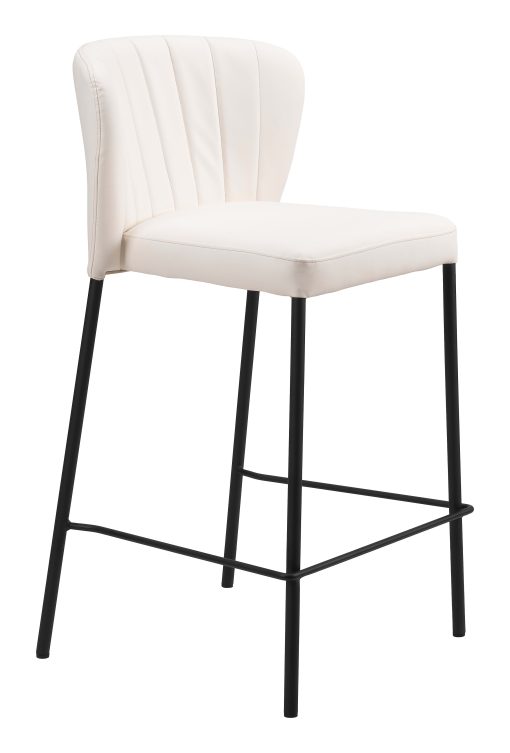 Zuo Linz Counter-Height Stools, Cream, Set Of 2 Stools