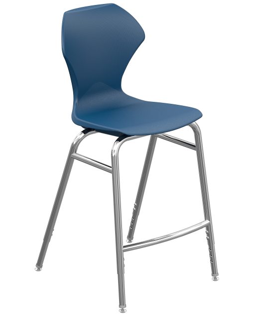 Marco Group™ Apex™ Apex Series Adjustable Stool, Navy/Chrome - Image 2