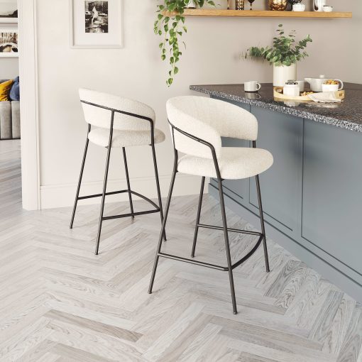 Zuo Josephine Counter-Height Stools, Cream, Set Of 2 Stools - Image 2