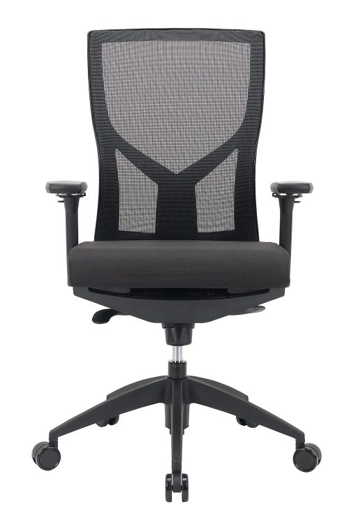 WorkPro® Oceanic Mesh/Fabric Ergonomic High-Back Executive Office Chair, Black, BIFMA Compliant - Image 2