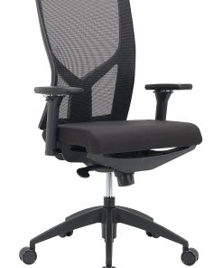 WorkPro® Oceanic Mesh/Fabric Ergonomic High-Back Executive Office Chair, Black, BIFMA Compliant