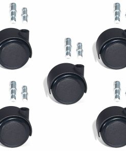 Lorell® Premium Dual Soft Wheel Casters Set, Black, Set Of 5 2