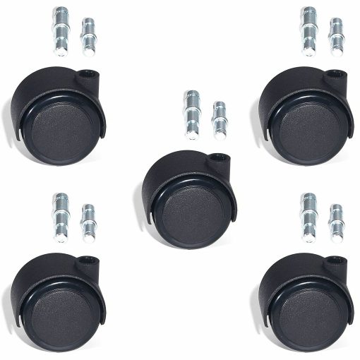 Lorell® Premium Dual Soft Wheel Casters Set, Black, Set Of 5 - Image 2