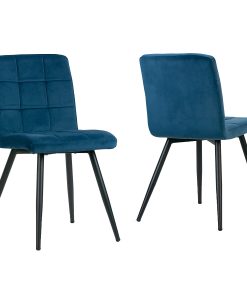 Glamour Home Anika Dining Chairs, Blue, Set Of 2 Chairs