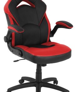 Lorell® Bucket High-Back Gaming Chair, Red/Black