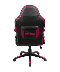 Imperial NCAA Faux Leather Oversized Computer Gaming Chair, University of Wisconsin 2