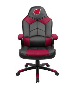 Imperial NCAA Faux Leather Oversized Computer Gaming Chair, University of Wisconsin