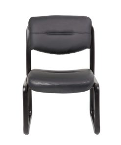 Boss Office Products LeatherPlus™ Bonded Leather Guest Chair, Black 2
