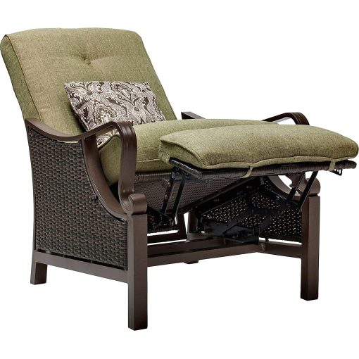 Hanover Ventura Luxury Recliner in Vintage Meadow, Olive, Olefin Seat, Steel, Aluminum, Resin Frame, 26.3"W x 36"D x 40.5"H - Image 2