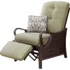 Hanover Ventura Luxury Recliner in Vintage Meadow, Olive, Olefin Seat, Steel, Aluminum, Resin Frame, 26.3"W x 36"D x 40.5"H