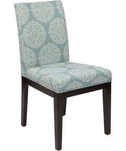 Ave Six Dakota Parsons Chair, Gabrielle Sky/Dark Brown 2
