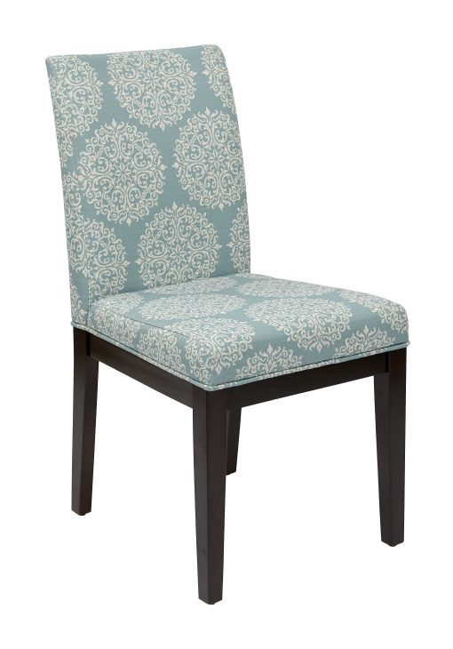 Ave Six Dakota Parsons Chair, Gabrielle Sky/Dark Brown