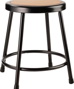 National Public Seating Hardboard Round Stools, Black/Masonite Wood, Pack Of 5 Stools 2