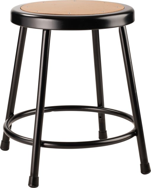 National Public Seating Hardboard Round Stools, Black/Masonite Wood, Pack Of 5 Stools - Image 2