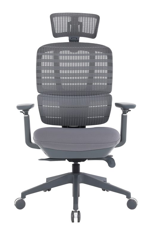 WorkPro® Momentum Ergonomic Mesh/Mesh Active High-Back Office Chair, Gray/Gray, BIFMA Compliant - Image 2