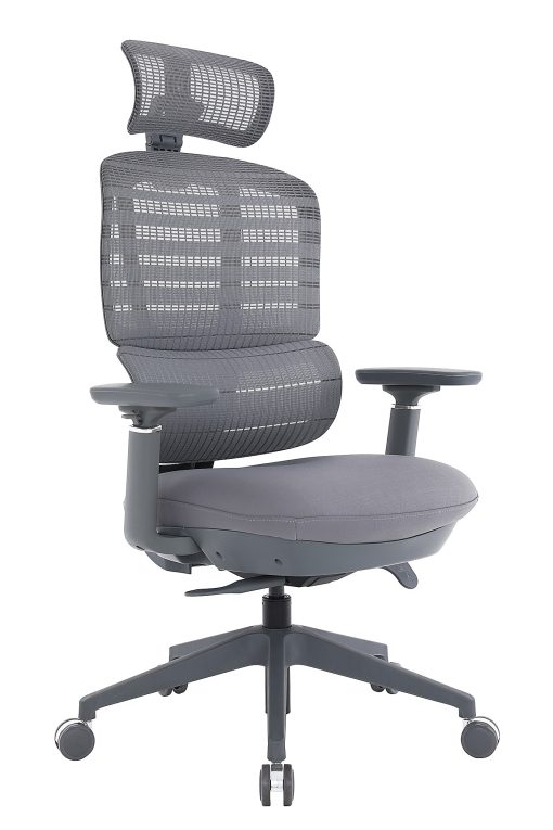 WorkPro® Momentum Ergonomic Mesh/Mesh Active High-Back Office Chair, Gray/Gray, BIFMA Compliant