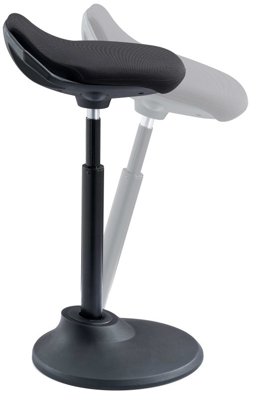 Kore Design™ Office Adjustable Pivot Stool, Black, KDOP5652BA - Image 2