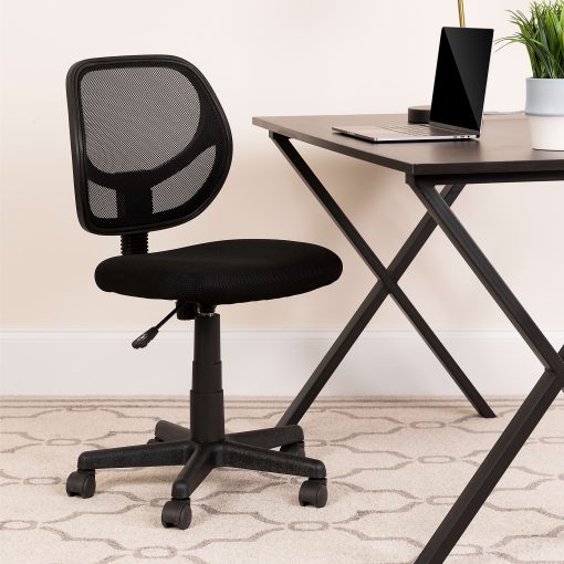 Flash Furniture Mesh Low-Back Swivel Task Chair, Black - Image 2