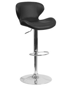 Flash Furniture Contemporary Mid-Back Adjustable Bar Stool, Chrome/Black 2